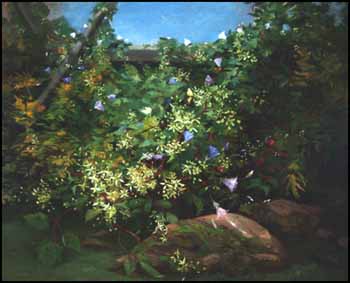 Flowers by a Stone Wall by Mary Ella Williams Dignam sold for $1,150