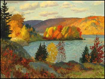 Sunset Glow on the Gatineau by Thomas Albert Stone vendu pour $1,840