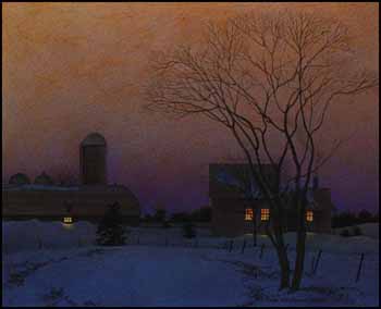 Late Winter Evening by Lloyd Fitzgerald sold for $936