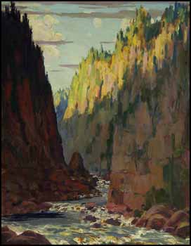 The Agawa Canyon, Algoma, Ontario by George Agnew Reid vendu pour $4,680