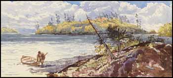 Canoe on the Lakeside by John Arthur Fraser sold for $819