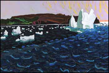 Iceberg and Growlers off Witless Bay Beach by Anne Meredith Barry vendu pour $7,020