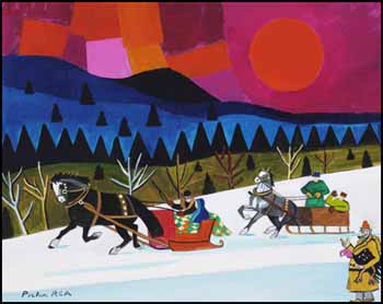 Going to the Christmas Dinner by Claude Picher sold for $5,850