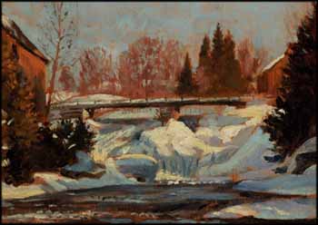 Rapids, Gull River, Haliburton by William Walker Alexander sold for $750
