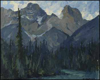 Bow River, Pidgeon Mountain - Alberta by William John Hopkinson sold for $1,000
