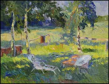 Behind the Studio by Orestes Nicholas (Rick) de Grandmaison sold for $625