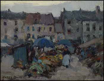 Scene in a French Village by Harry Britton sold for $3,540