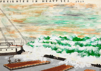 Freighter in Heavy Sea 1919 by Angus Trudeau vendu pour $3,125