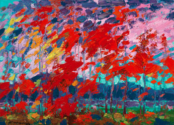 Landscape - Gatineau Series from the Lievre Valley Suite by Richard Borthwick Gorman sold for $4,720