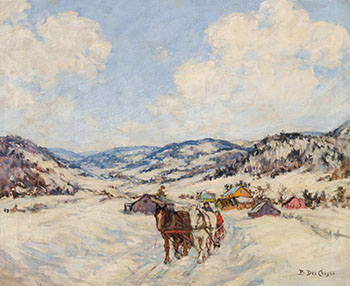 A Laurentian Village by Berthe Des Clayes sold for $7,500