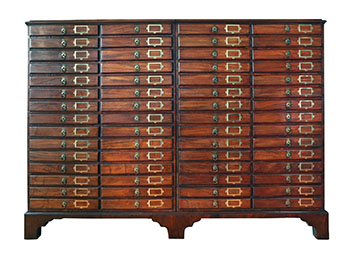 A George II Mahogany Filing Cabinet by 18th Century British School sold for $7,500
