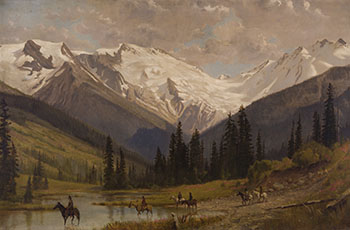 Snowy Peaks, The Rockies by Thomas Mower Martin sold for $4,688