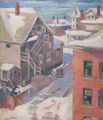 Point Grey Houses in Winter by Statira E. Frame vendu pour $8,750