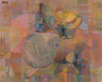 Still Life with Guitar by Romeo Tabuena sold for $5,625