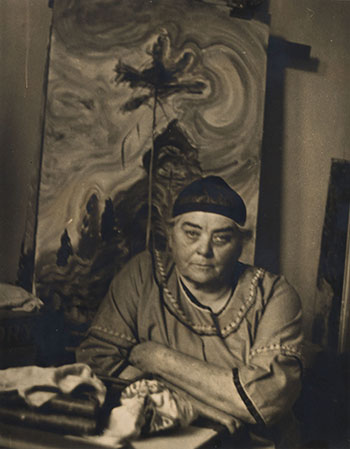 Emily Carr in her Studio (Sunshine and Tumult in the background) by Harold Mortimer-Lamb sold for $5,938