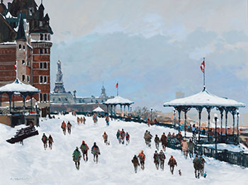 Québec, le Château Frontenac et la promenade des gouverneurs by Serge Brunoni sold for $6,250
