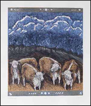 Cows at Night (00745/2013-387) by Helen Mackie sold for $156