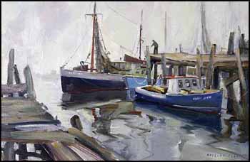 Dragger and Lobster Boats (00766/2013-0448) by Douglas Ferguson Elliott sold for $875
