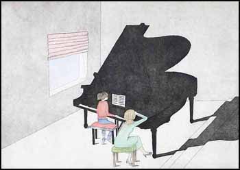 Piano Lesson (01011/2013-1884) by Vivian Herman sold for $188