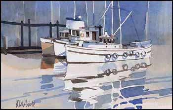 Three Fish Boats (01234/2013-1564) by David White sold for $189