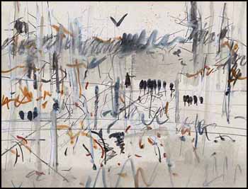 Crows on Wire Fence (01339/2013-2410) by Thomas Hamilton sold for $344