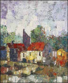 Untitled - Abstracted Houses (01589/2013-2498) by Jean Claude Mayodon sold for $540
