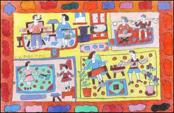 Neighbours (01642/2013-2720) by Clarence Webster sold for $188