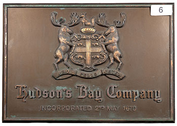 HBC Coat of Arms Sign (from Queen St. Store) - #6 by Hudson's Bay Company  sold for $13,750