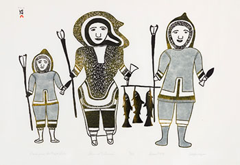 Back from the Fish Lake (00415) by Mary Kudjuakju sold for $1,125