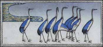 Cranes (after Kiitsu) (01923/2013-459) by Noboru Sawai sold for $219