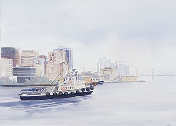 Halifax Harbour by Liz Wilcox vendu pour $281