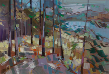 Forest Scene (03302/121) by Jim Vest sold for $875
