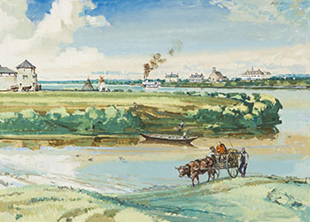 Red & Assiniboine Rivers Settlement, 1867 by Donald Anderson sold for $34,250