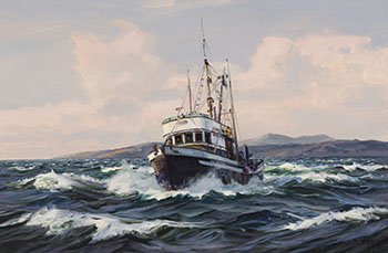 Seiner at Sea by George William Bates sold for $9,375