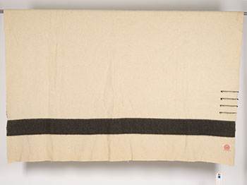 HBC Point Blanket, 4 point, standard white colourway (white and black) by Hudson's Bay Company  sold for $6,875