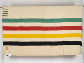 HBC Point Blanket, 4 point, multistripe (All Wool label) by Hudson's Bay Company  sold for $7,500