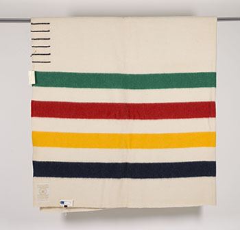 HBC Point Blanket, 6 point, multistripe pattern by Hudson's Bay Company  sold for $8,750