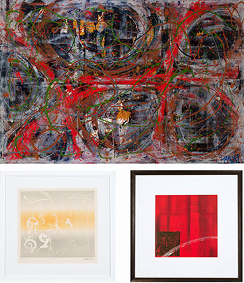 Three Works (00537, 00115) by  Various Artists sold for $438