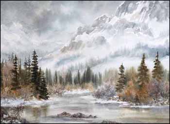Winter River Scene (02354/2013-918) by Elaine Fleming sold for $378