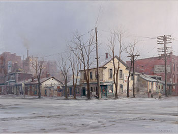 Southwest Corner Bay and Queen Streets (04023) by Dusan Kadlec sold for $1,250