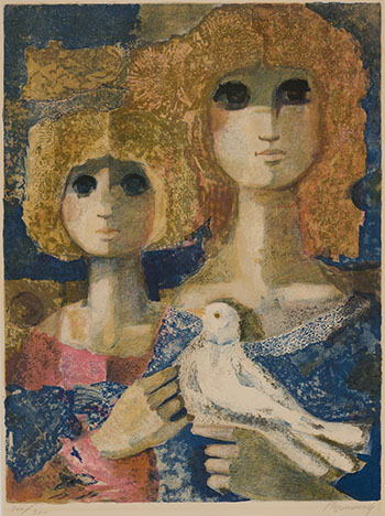 Untitled (Women with Dove) (0175) by Jordi Pla Domenech sold for $156