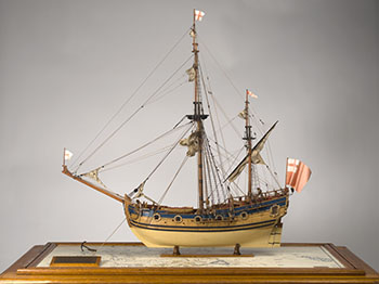 Model of the Nonsuch, with display case (0917) by W.G. (Bill) Ballenger sold for $3,125