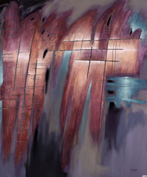 La vie s'ecoule en cascades I (03668) by Pauline Gagnon sold for $125