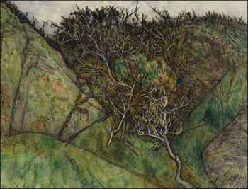 Gorse on Hillside (02608/2013-1171) by Alistair Macready Bell sold for $313