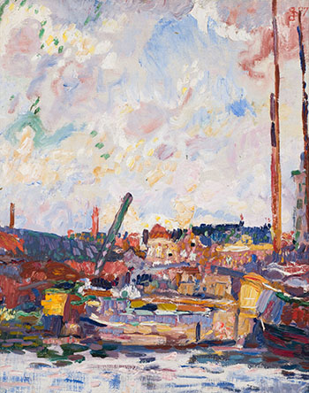 Cityscape on the Edge of Amsterdam by Jan Sluijters Sr. sold for $37,250