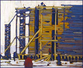 Building the Ice House, Hamilton by Lawren Stewart Harris