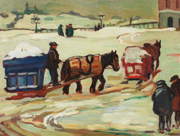 Moving Snow, Berthierville by Kathleen Moir Morris