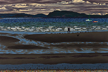 Early May at Qualicum Beach par Edward John (E.J.) Hughes