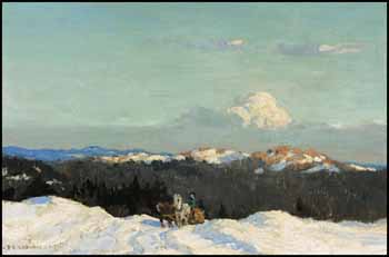 Hauling Logs, Eastern Townships by Frederick Simpson Coburn