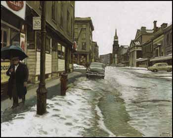 Rue St-Paul d'autrefois, Montréal (1958) par John Geoffrey Caruthers Little